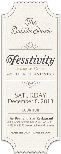 2018 Bubble Club Tasting - Sat, Dec 8