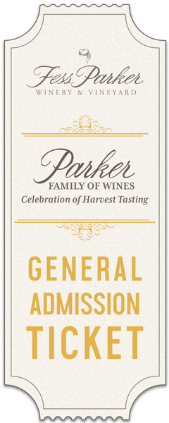 2018 Parker Family of Wines Harvest Tasting - Saturday - Gen. Admission