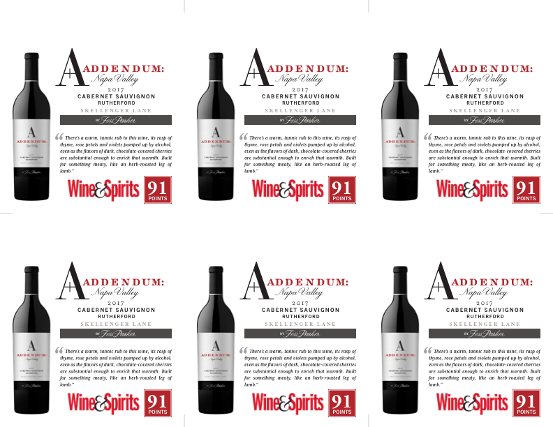 6-Up Shelftalker for Skellenger Lane Cabernet Sauvignon