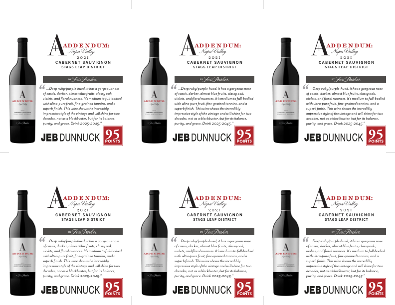 6-Up Shelftalker for Stags Leap District Cabernet Sauvignon