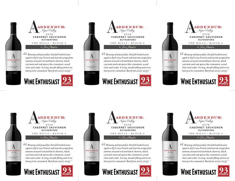 6-Up Shelftalker for The Hills Block 6 Cabernet Sauvignon