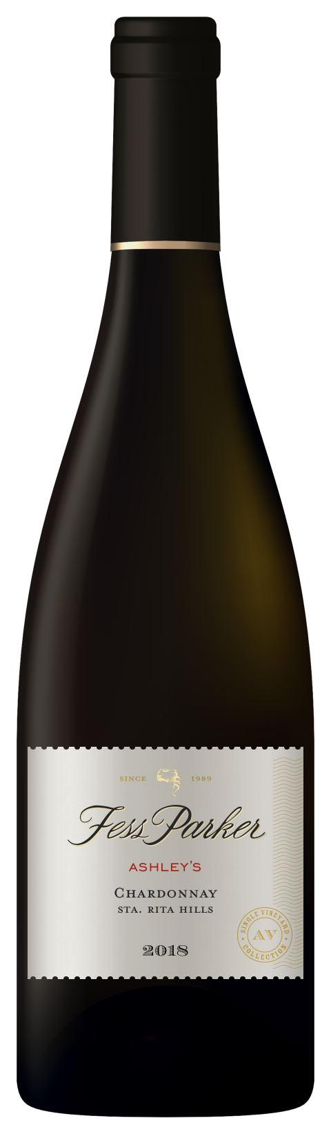 Bottle shot of Ashley's Chardonnay