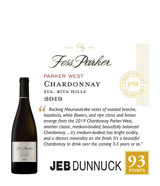 1-Up Shelftalker for Parker West Chardonnay
