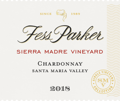 Label for Sierra Madre Vineyard Chardonnay