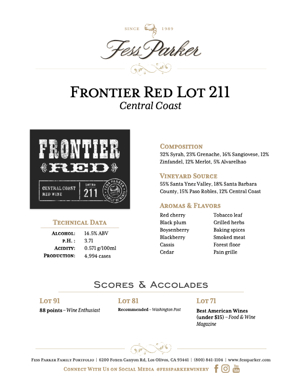 Product Sheet for Frontier Red