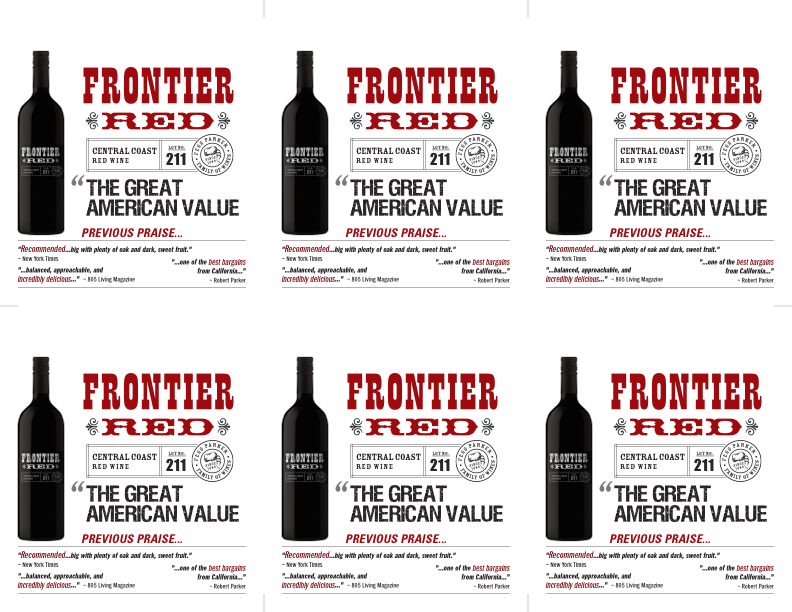 6-Up Shelftalker for Frontier Red