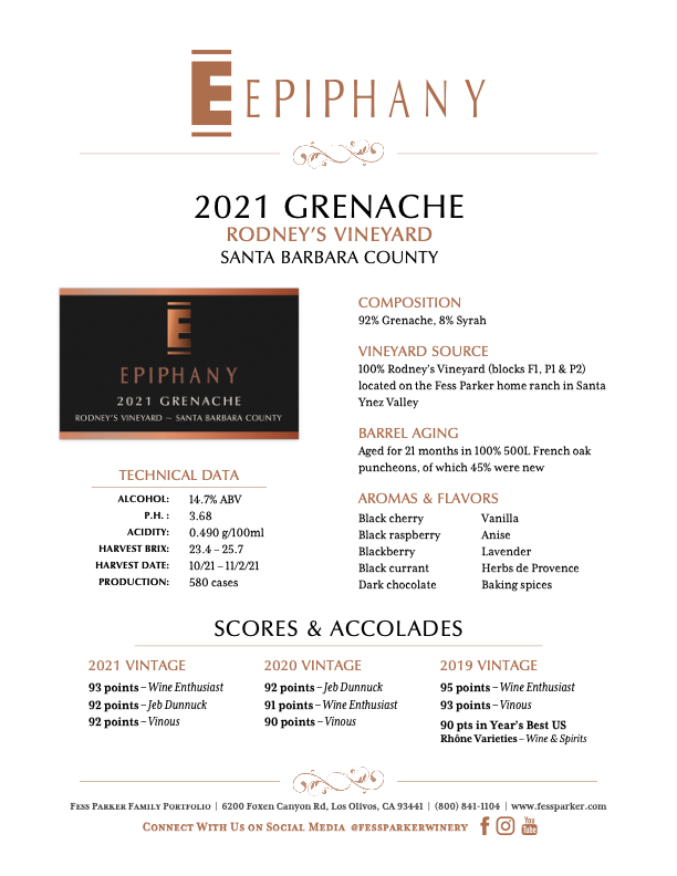 Product Sheet for Grenache
