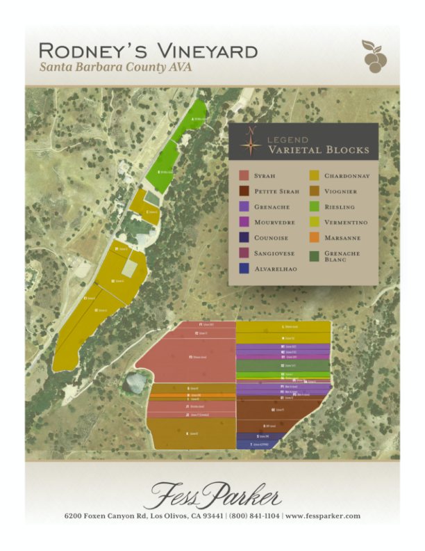 Rodney's Vineyard Map