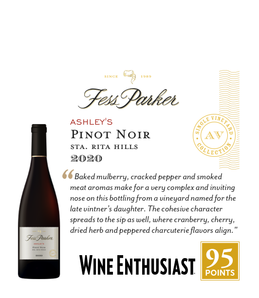 1-Up Shelftalker for Ashley's Pinot Noir