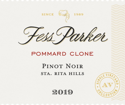 Label for Pommard Clone Pinot Noir