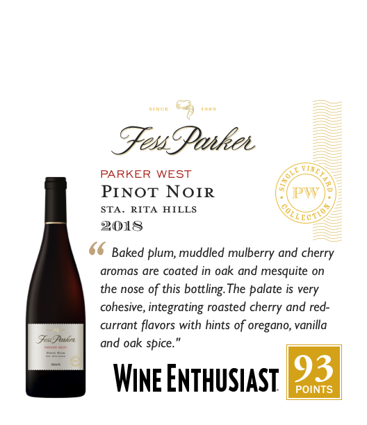 1-Up Shelftalker for Parker West Pinot Noir