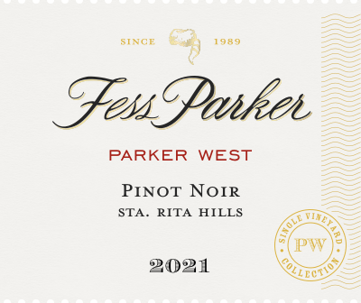 Label for Parker West Pinot Noir