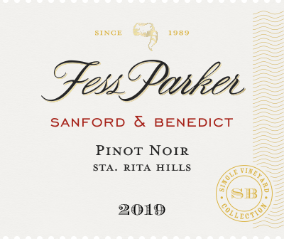 Label for Sanford & Benedict Vineyard Pinot Noir
