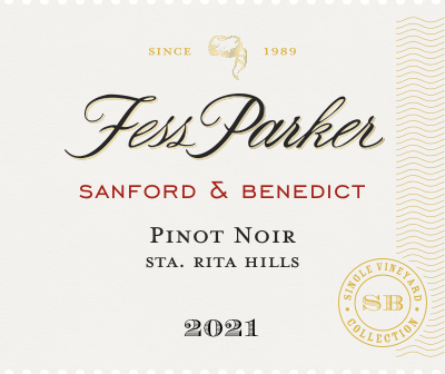 Label for Sanford & Benedict Vineyard Pinot Noir