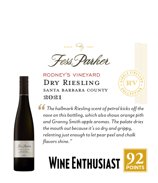 1-Up Shelftalker for Rodney's Vineyard Dry Riesling