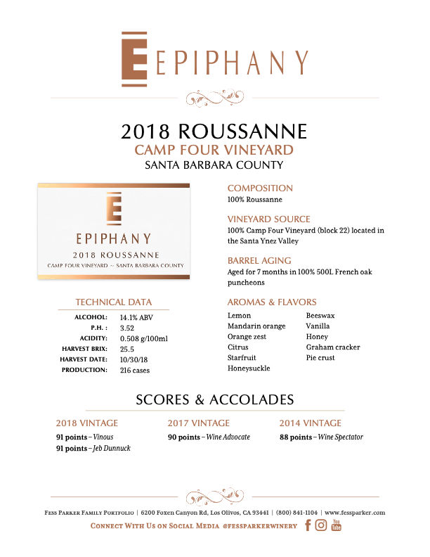 Product Sheet for Roussanne