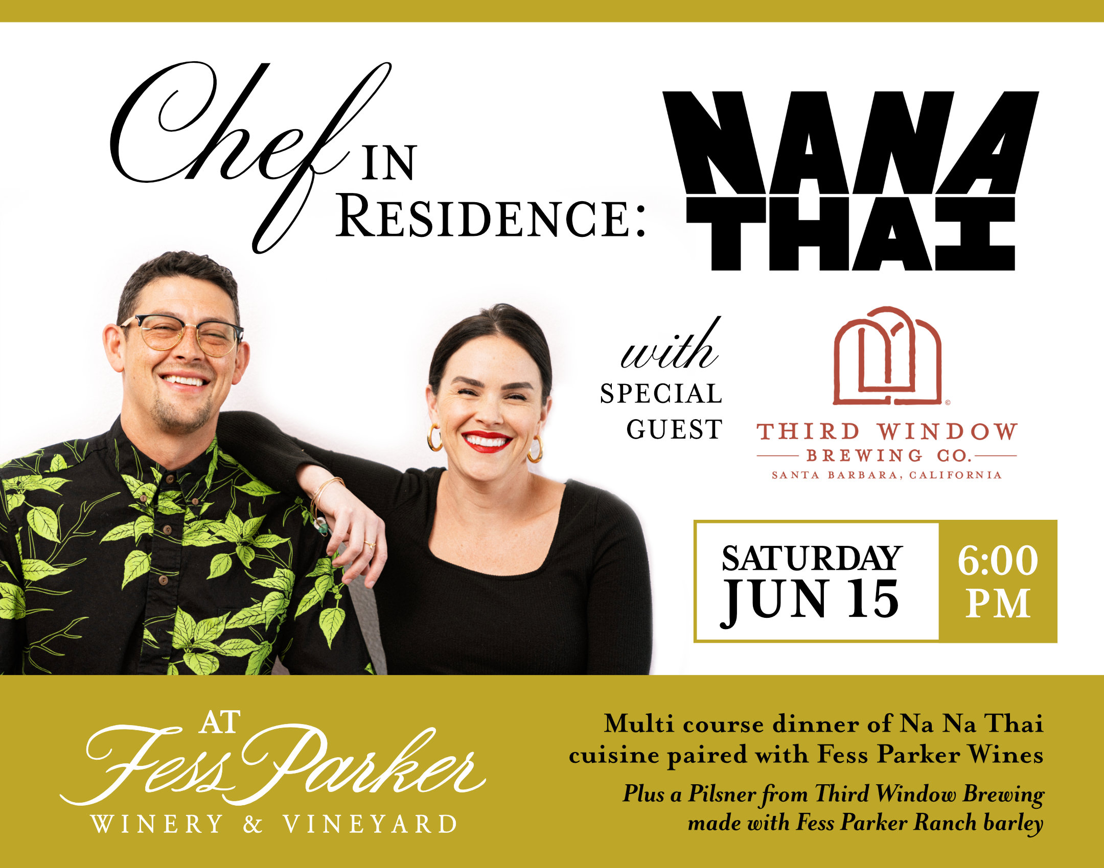 Chef in Residence: NaNa Thai with special guest Third Window Brewing